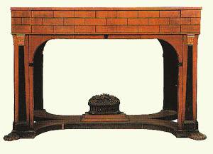 Russian Desk in natural, carved ebonized wood, c.1815 Timothy Corrigan