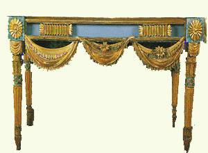 A Russian console table in carved and gilded wood, 1790 Timothy Corrigan