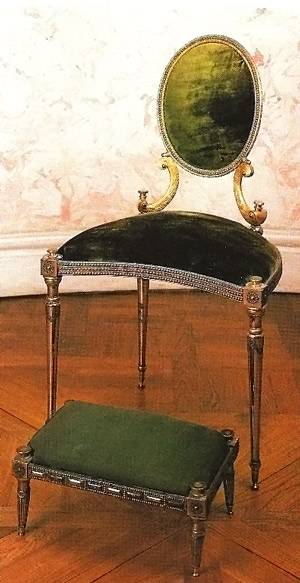 Russian Chair from Tula in polished and faceted steel and gilt bronze, Timothy Corrigan